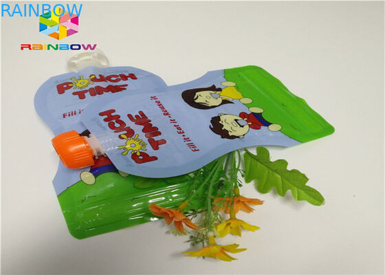 Aluminium Foil Stand Up Spout Pouch Kemasan Pencetakan Disesuaikan 120ml Plastik