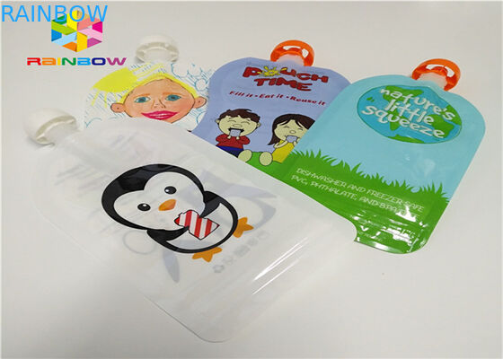 Aluminium Foil Stand Up Spout Pouch Kemasan Pencetakan Disesuaikan 120ml Plastik