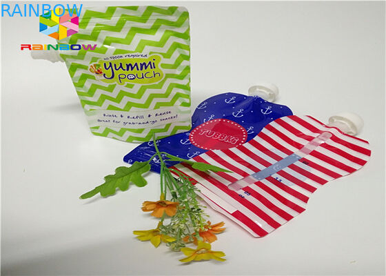 Aluminium Foil Stand Up Spout Pouch Kemasan Pencetakan Disesuaikan 120ml Plastik