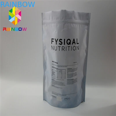 Kantong Plastik Zipper yang dapat ditutup kembali Kemasan Tas Double Sided Matte Gold Flat Food Safe