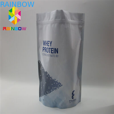 Kantong Plastik Zipper yang dapat ditutup kembali Kemasan Tas Double Sided Matte Gold Flat Food Safe