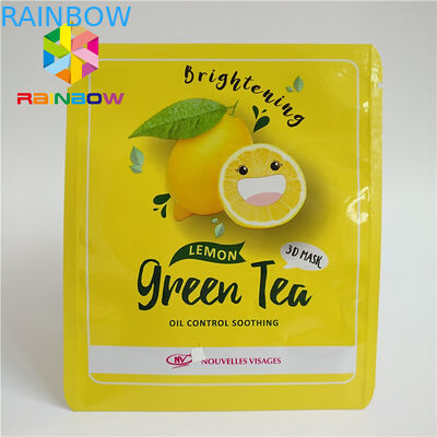 Tiga Sisi Tas Ziplock Tersegel Dicetak Aluminium Foil Masker Mata