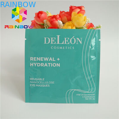 Tiga Sisi Tas Ziplock Tersegel Dicetak Aluminium Foil Masker Mata