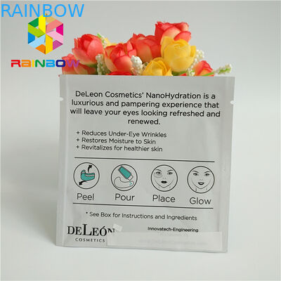 Tiga Sisi Tas Ziplock Tersegel Dicetak Aluminium Foil Masker Mata