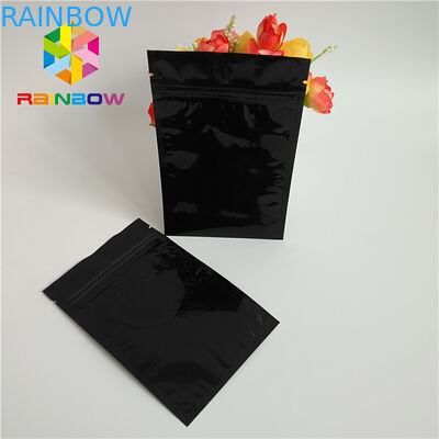 Zip Top Heat Seal Packaging Bags Bulu Mata Holographic Stand Up Pouch Clear Depan