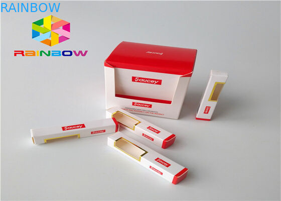 Embossed Printing Paper Box Packaging Produk Komoditas Kecil Dengan Jendela