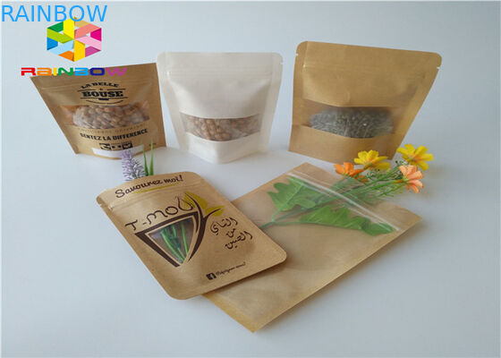 Kecil Aluminium Foil Zip Lock Paper Bag Kemasan Pouch Doypack Efek Matte Untuk Makanan