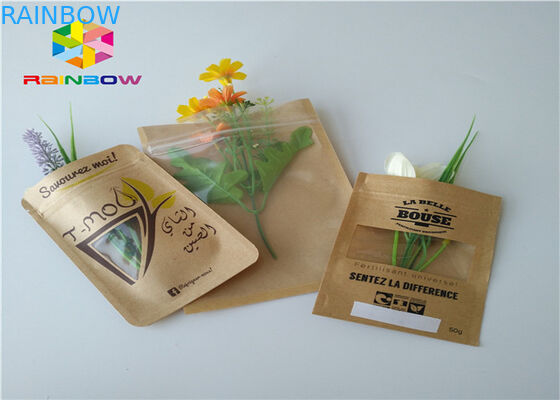 Kertas Kraft Tas Kertas Disesuaikan Aluminium Foil Mylar Ziplock Moisture Barrier