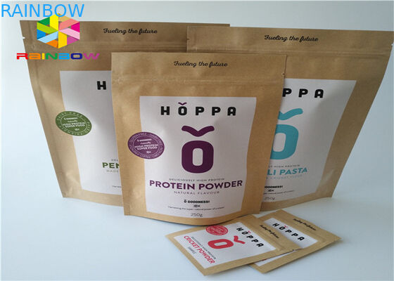 Kertas Kraft Tas Kertas Disesuaikan Aluminium Foil Mylar Ziplock Moisture Barrier