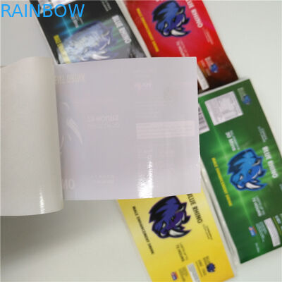 PVC Transparan Menyusut Lengan Label Barcode Metallic Holographic Untuk Kotak / Botol Pil