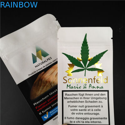 THC CBD Gummies Kemasan Dupa Herbal Biodegradable White Kraft Bags Makanan Kantong
