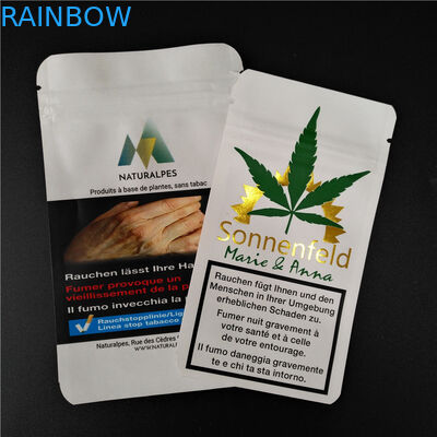 THC CBD Gummies Kemasan Dupa Herbal Biodegradable White Kraft Bags Makanan Kantong