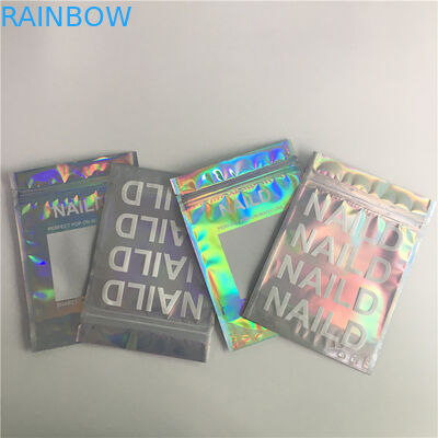 SGS / FDA Aluminium Foil Tas Makeup Kemasan Mylar Reusable Tiga Sisi Disegel