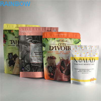 Ziplock Snack Bag Packaging Aluminium Foil Stand Up Bag Untuk Kemasan Coffee Nuts Cookies Chesee