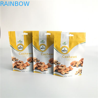 Ziplock Snack Bag Packaging Aluminium Foil Stand Up Bag Untuk Kemasan Coffee Nuts Cookies Chesee