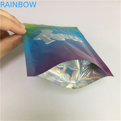 Kantong plastik Zip Lock yang tahan lama Runtz Mylar Cookies Holographic Weed Runtz Bags