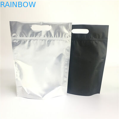 Aluminium Foil Stand Up Pouch Bag Zipper Top Untuk Gelang / Pearlescent Pigment