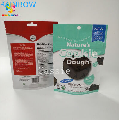 Kustom Dicetak Snack Packaging Bags Bau Bukti Stand Up Pouch Dengan Ziplock