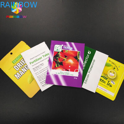 Food Grade Grip Seal Bags Aluminium Foil Storage Masker Kosmetik Packing Untuk Tea Snack Nut Bean