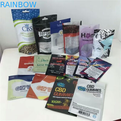 OEM Bau Bukti Kantong Plastik Kemasan Ziplock Aluminium Foil Cbd Gummy Beruang Bud Seeds Pouch