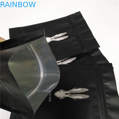 250 Gram Matte Hitam Makanan Kemasan Film Stand Up Coffee Bags Persetujuan FDA SGS