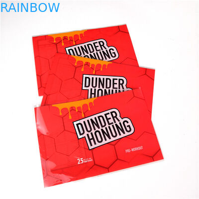 Label Menyusut Lengan Tahan Air Perekat Jelas Dicetak Minuman Energi Panas Sensitif