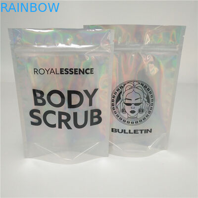 Shinning Holographic Foil Kantung Kemasan Hologram Bags Mylar Glitter Powder Nail Polish Bag