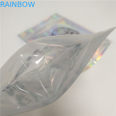 Shinning Holographic Foil Kantung Kemasan Hologram Bags Mylar Glitter Powder Nail Polish Bag