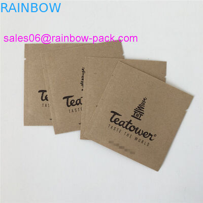 PE Dilapisi Ziplock Packing Bags Kertas Sachet Pouch Disesuaikan Ukuran Kraft Bags Untuk Kopi / Teh / Snack
