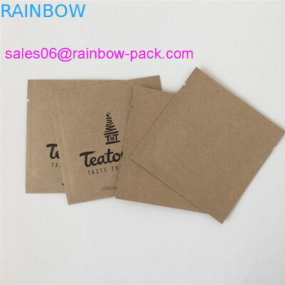 PE Dilapisi Ziplock Packing Bags Kertas Sachet Pouch Disesuaikan Ukuran Kraft Bags Untuk Kopi / Teh / Snack
