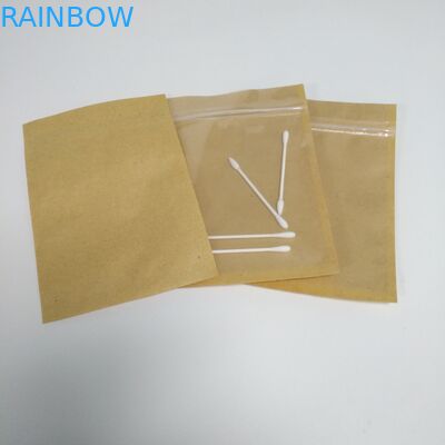 Brown Kraft Tea Bags Packaging Flatlocklock Mylar 12 * 17.5cm Customed Printing