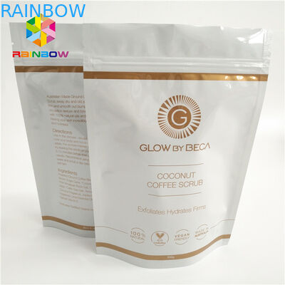 Dilaminasi foil bas ritsleting tas berdiri kantong kemasan kustom dicetak kantong kopi kantong plastik penjualan panas