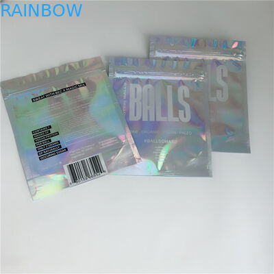 Bau Hologram CBD Weed Ziplock Kantong Plastik Kemasan Ukuran Disesuaikan