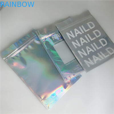 3 Sided Seal Kosmetik Kemasan Tas Foil Mylar Flat Ziplock Merokok Tobacco Wrap Pouch