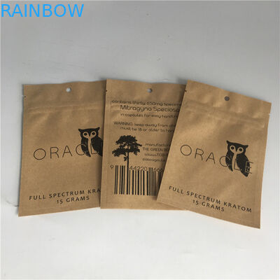 Tas Kemasan Kosmetik yang Dapat Ditutup Kembali Aluminium Foil Kraft Paper Stand Up Pouches