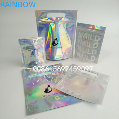 Gravure Printing Foil Pouch Packaging Tas Lulur Tubuh Mengkilap Dengan Ritsleting / Jendela Yang Jelas