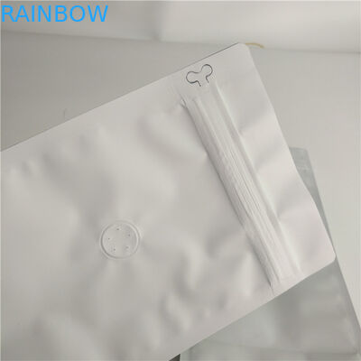 Tas Bawah Rata Makanan Kemasan Film Pencetakan Putih Polos Atas Mengisi Dengan Katup Udara