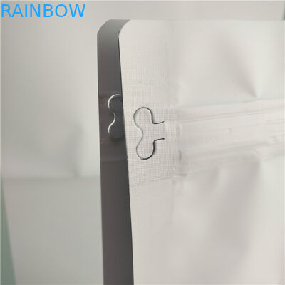 Tas Bawah Rata Makanan Kemasan Film Pencetakan Putih Polos Atas Mengisi Dengan Katup Udara