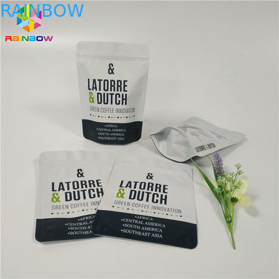 Ramah Lingkungan Aluminium Foil Stand Up Pouch Coffee Tea Packaging Matte Finish Surface