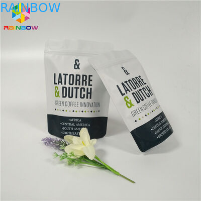 Ramah Lingkungan Aluminium Foil Stand Up Pouch Coffee Tea Packaging Matte Finish Surface