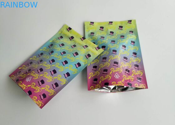 Desain Kunci Zip Kustom Dicetak Stand Up Kantong Tas Runtz Glossy Bukti Bau