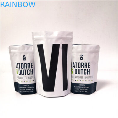 Matte White Coffee Bag Kantong Plastik Kemasan Aluminium Foil Heal Seal Pouch