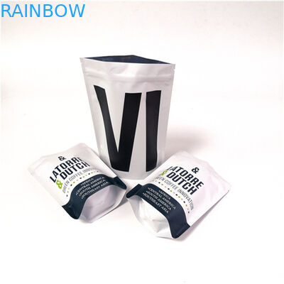 Matte White Coffee Bag Kantong Plastik Kemasan Aluminium Foil Heal Seal Pouch