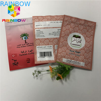 Reusable Stand Up Foil Pouch Kemasan Colorful Aluminium Foil Coffee Bag Dengan Ziplock