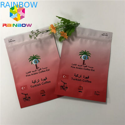 Reusable Stand Up Foil Pouch Kemasan Colorful Aluminium Foil Coffee Bag Dengan Ziplock