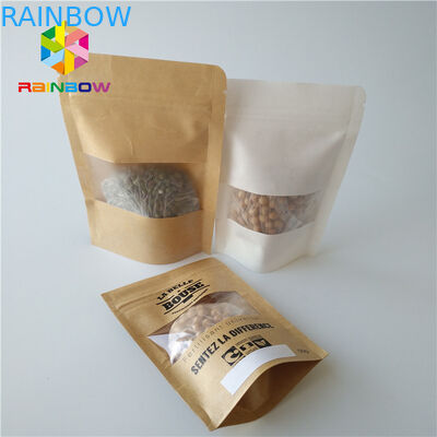 Stand Up Snack Food Packaging Bags Zip Lock Kantong Plastik Bening Transparan Dengan Jendela