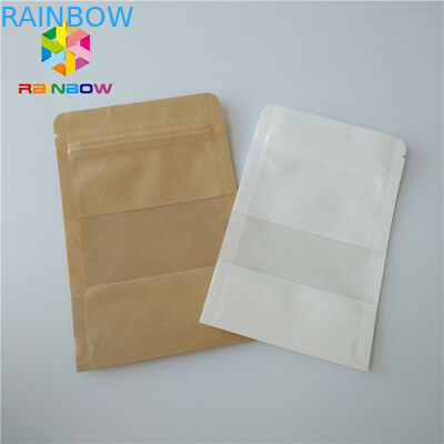 Stand Up Snack Food Packaging Bags Zip Lock Kantong Plastik Bening Transparan Dengan Jendela