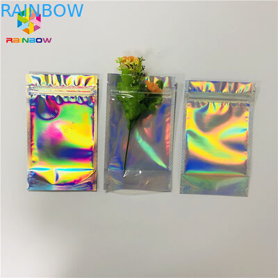 Mylar Aluminium Foil Stand Up Pouch Foil Hologram Packaging Bag Untuk Kosmetik
