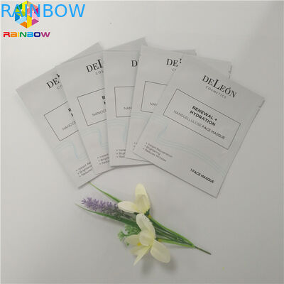 Aluminium Foil Plastik Kemasan Kosmetik Tas Kemasan Wajah 3 Sisi Seal Masker Paket