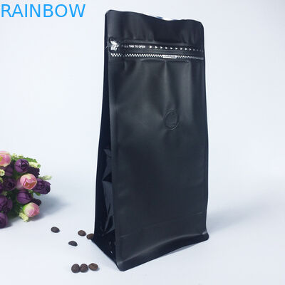 Kemasan Kantong Plastik Matt Dapat Dipulihkan Kembali Berjajar Kunci Bawah Datar Dengan Katup